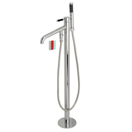 Kingston Brass Freestanding Tub Faucet, Polished Chrome, Freestanding KS8131DKL